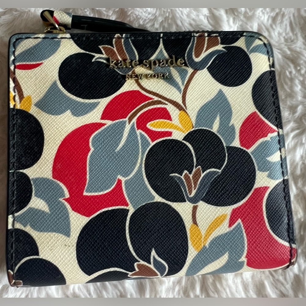 Kate Spade New York Navy Blue Floral Wallet